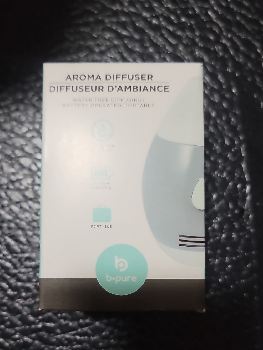 b•pure White and Grey Mini Portable Aroma Diffuser